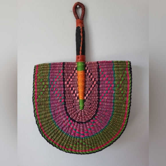 Artafrice Other - Handcrafted Multicolor Woven Fan Wall Decor